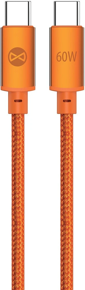 Forever Saffron USB-C – USB-C laidas 1,0 m 60W oranžinis