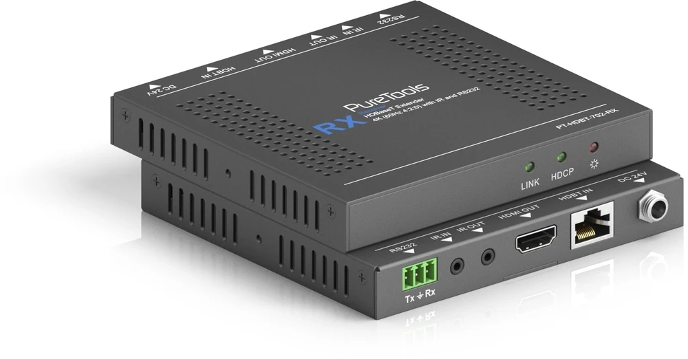 HDBaseT imtuvai su HDMI, RS232 ir IR jungtimis