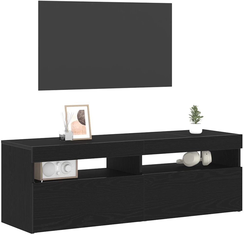 TV staliukas Televizoriaus spintelė 120 x 35 x 40 cm Juodas ąžuolas