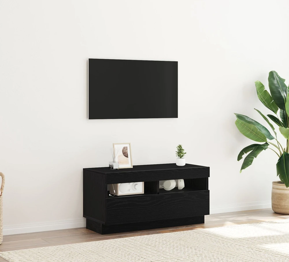TV staliukas Televizoriaus spintelė 80 x 35 x 40 cm Juodas ąžuolas