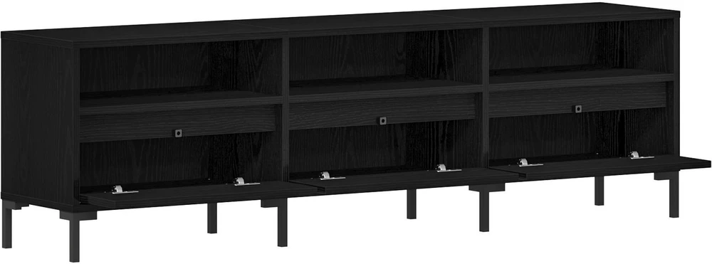 TV staliukas Televizoriaus spintelė 150 x 30 x 44,5 cm Juodas ąžuolas