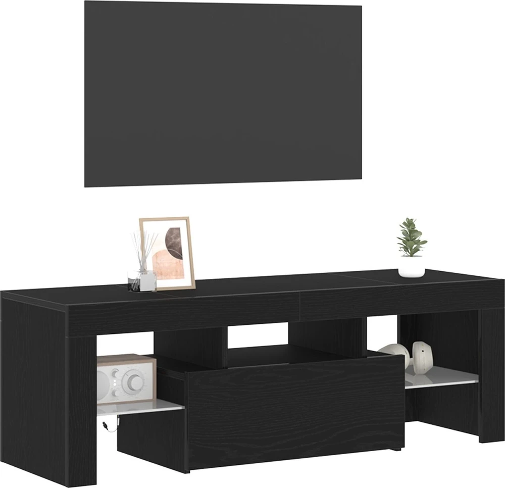 TV staliukas Televizoriaus spintelė 120 x 35 x 40 cm Juodas ąžuolas