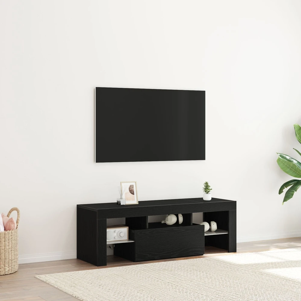 TV staliukas Televizoriaus spintelė 120 x 35 x 40 cm Juodas ąžuolas