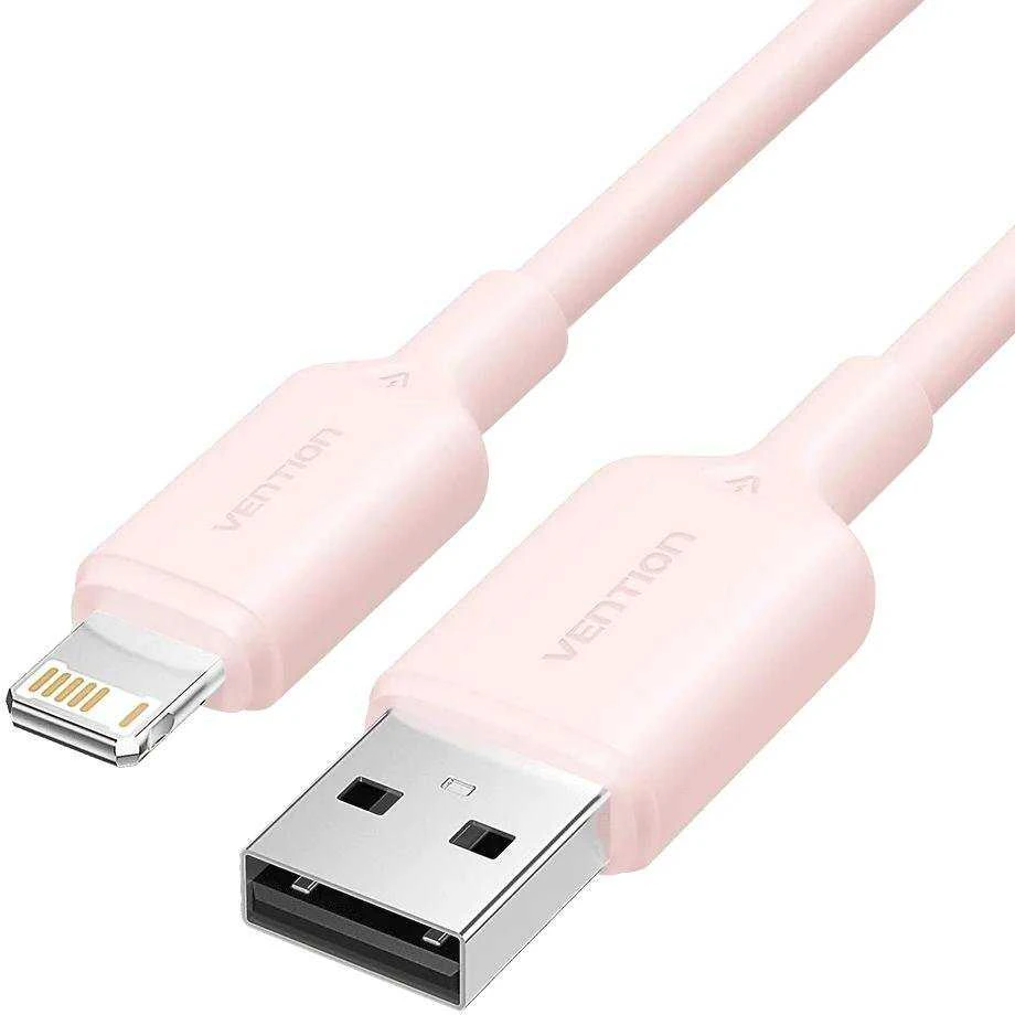 Kabelis USB Vention LAMPF USB2.0 to Lightning 1 m Rožinė