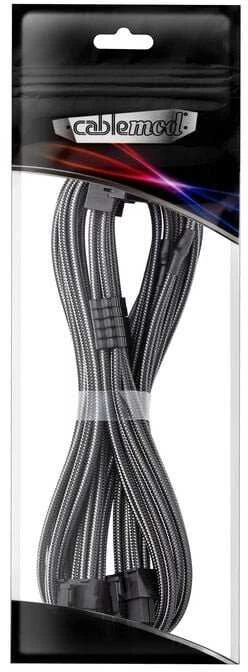„CableMod C-Series Pro“ tiltelinis jungiamasis kabelis – A variantas, 90°, 16 kontaktų į 2 x 8 kontaktų PCIe, anglies pluošto