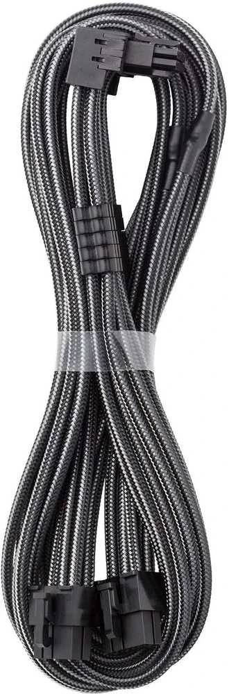 „CableMod C-Series Pro“ tiltelinis jungiamasis kabelis – A variantas, 90°, 16 kontaktų į 2 x 8 kontaktų PCIe, anglies pluošto