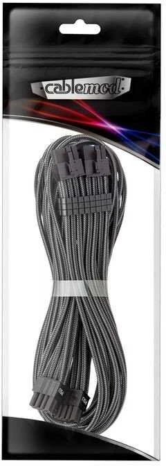 „CableMod C-Series Pro ModMesh Bridged“ jungiamasis kabelis – 8+8 kontaktų PCIe, anglies pluošto, 60 cm