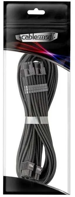 „CableMod C-Series Pro ModMesh Bridged“ jungiamasis kabelis – 8+8 kontaktų PCIe, juodos spalvos, 60 cm
