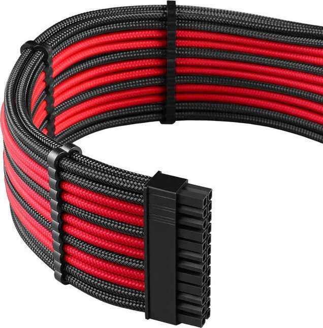 „CableMod“ „CableMod C-Series PRO ModMesh 12VHPWR“ kabelių rinkinys, skirtas „Corsair RM“, „RMi“, „RMx“ (juodos etiketės) – juodas/raudonas