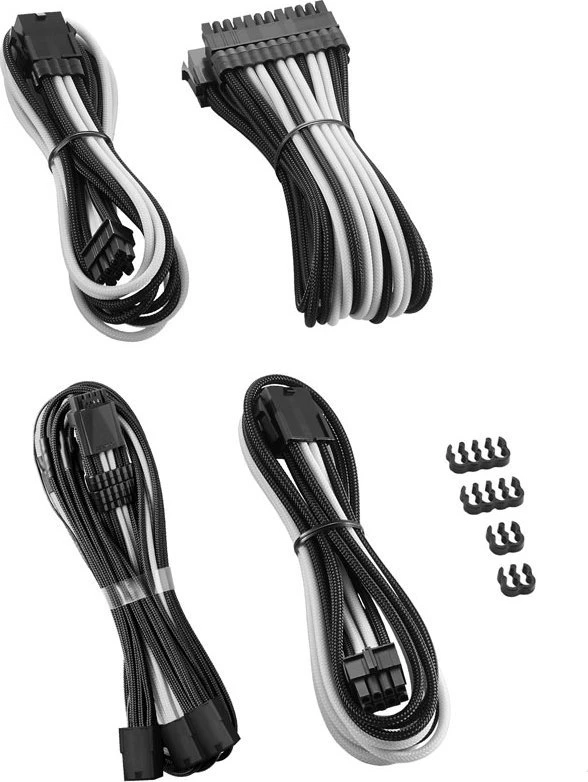 CableMod PRO ModMesh 12VHPWR Cable Extension Kit – juodos spalvos/baltos spalvos