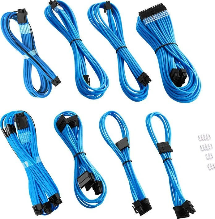 CableMod RT-Series PRO ModMesh 12VHPWR Dual Cable Kit for ASUS/Seasonic – mėlynos spalvos