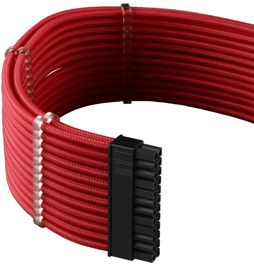 CableMod C-Series PRO ModMesh Cable Kit for Corsair AXi/HXi/RM (Geltona Label) – raudonos spalvos