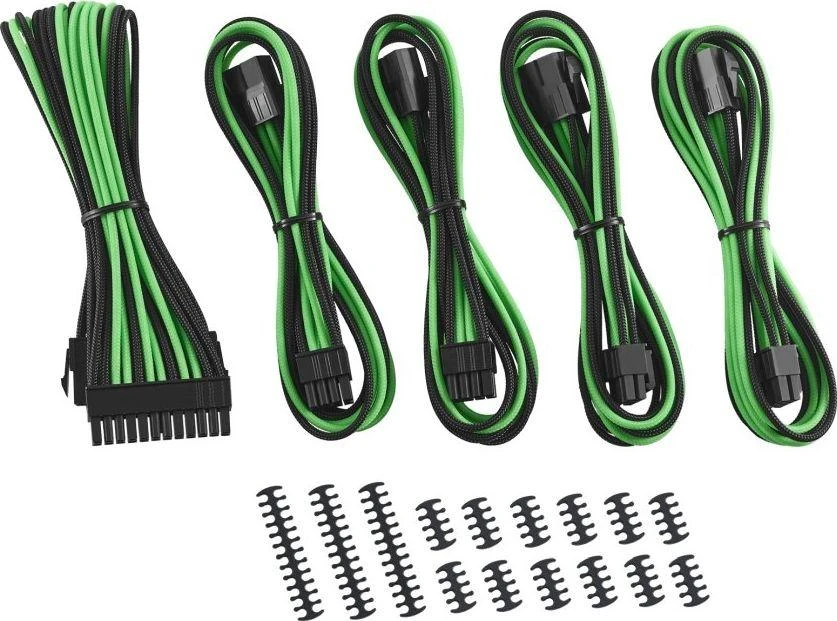 CableMod Classic ModMesh Cable Extension Kit – 8+6 Series – juodas/light žalias