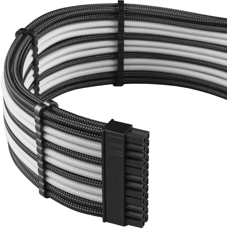 CableMod C-Series PRO ModMesh Cable Kit for RMi/RMx/RM (Juodas Label) – juodos spalvos/baltos spalvos