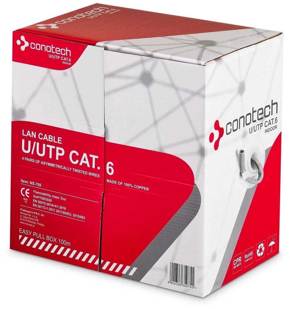 Jungtis UTP/K6/100M/CON 100 m CONOTECH