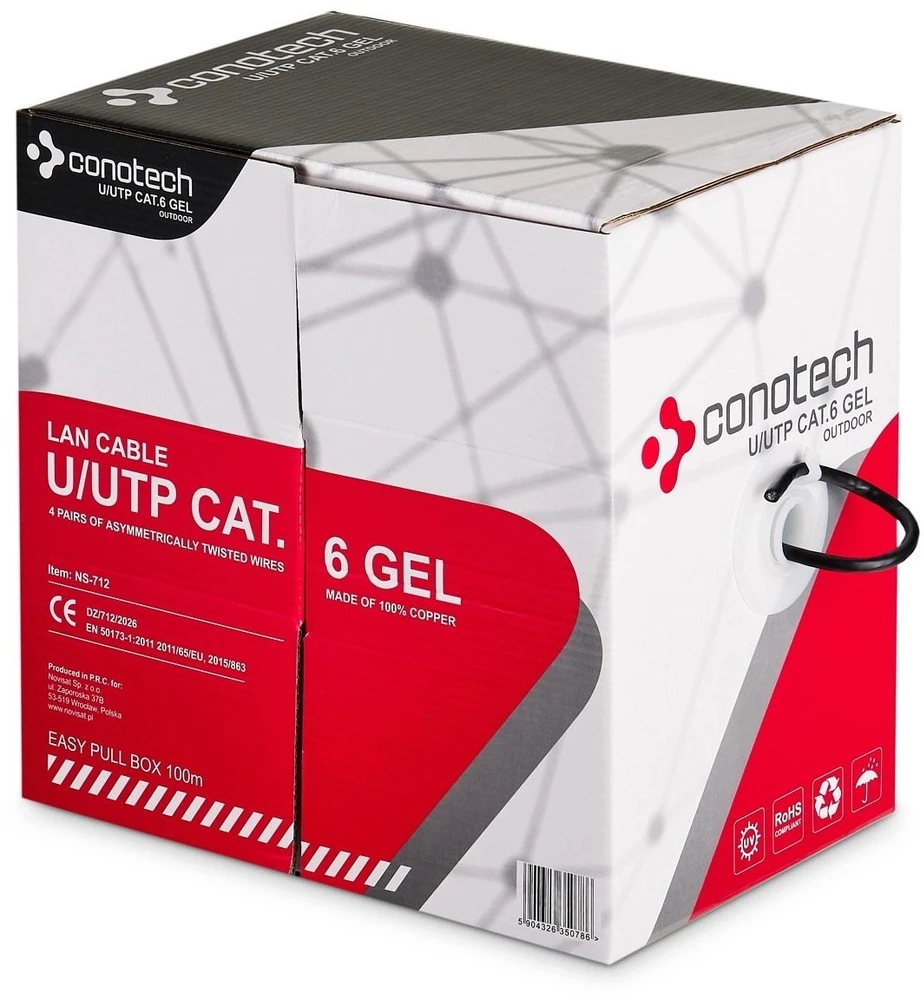 Jungtis UTP/K6/100M/ZEL/CON 100 m CONOTECH