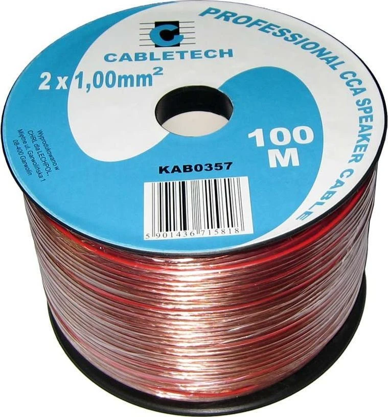 Cabletech garsiakalbių laidas 100m ritėje
