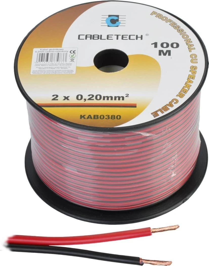 Cabletech kolonėlių laidas 100m ritėje