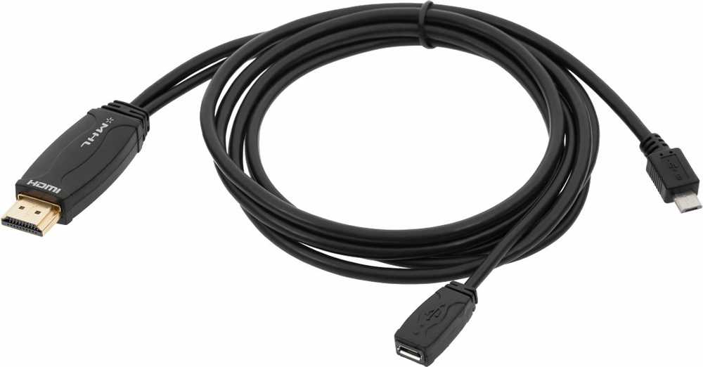 Cabletech Kabelis MHL laidas HDMI-micro USB kištukas 1,5M