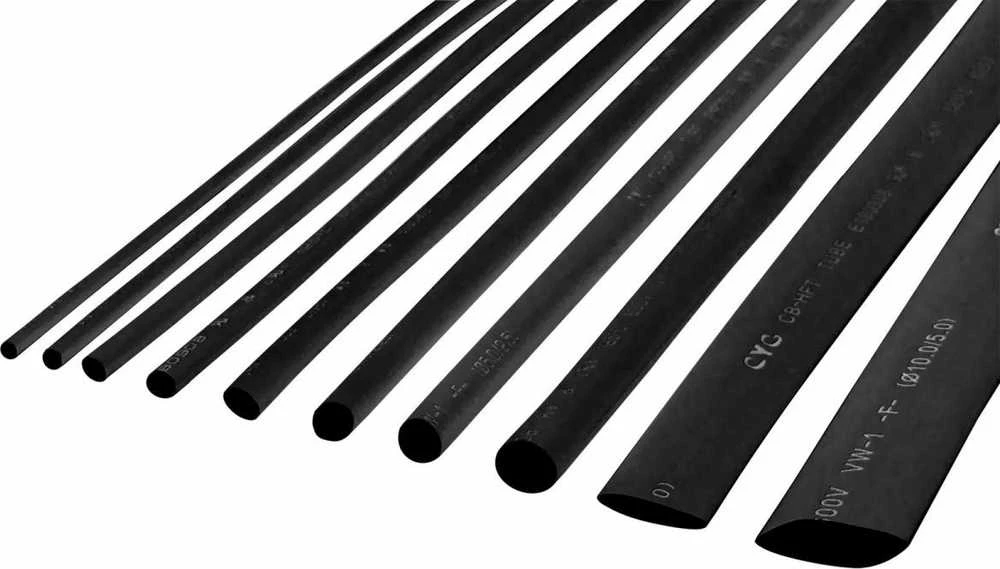 Cabletech termiškai susitraukiantis vamzdelis 1.5mm-1m Juodas