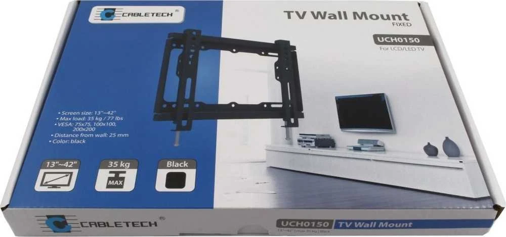 Cabletech Laikiklis sieninis fiksuotas TV 23-42" (maks. 40kg)