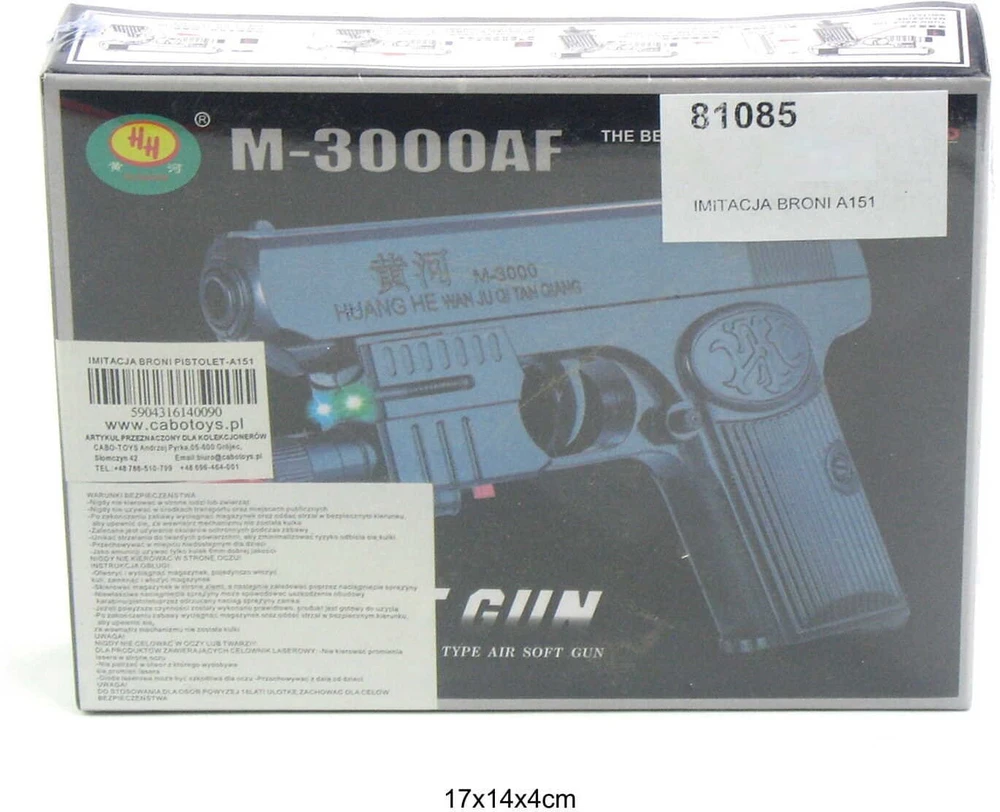 Cabotoys Pistolet na kulki/światło A151 40090