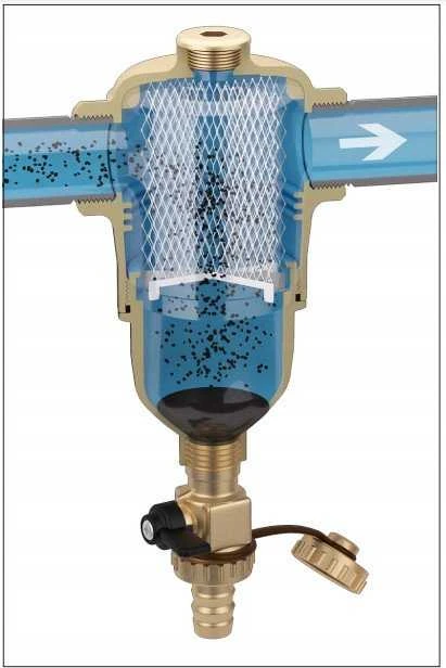 Caleffi DIRTMAG® – nešvarumų separatorius su magnetu. Jungtys su vidiniu sriegiu 1