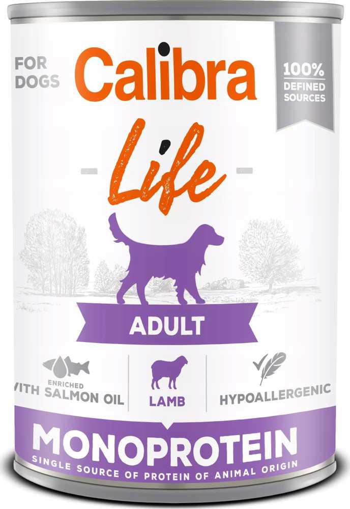 Drėgnas Šunų Maistas - CALIBRA Life Adult Monoprotein Ėrienos 400g