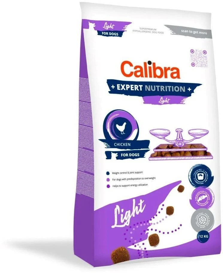 Šunų Maistas - CALIBRA Dog Expert Nutrition Light 12kg Sausas Maistas Suaugusiems Šunims