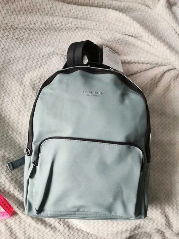 Calvin Klein, Mokyklinė, Poliuretano, Tekstilinė Kuprinė, Pilka, Kelioninė, Unisex
