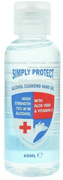 Calypso Simply Protect – dezinfekcinis gelis rankoms su alkoholiu, antibakterinis, 58 ml, unisex.