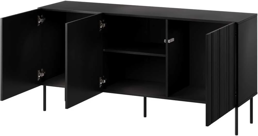 Cama Meble Cama Komoda ISLA 150,5x40x75 matinis juodas