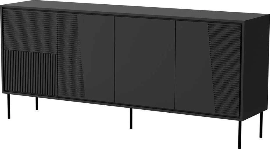 Cama Meble Komoda - 200x45x88, Matinė Juoda