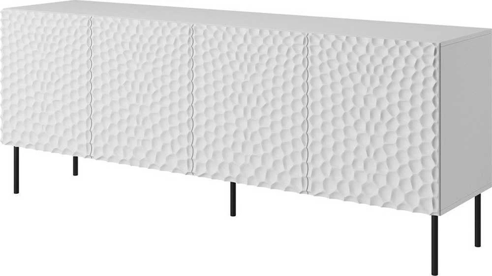 Cama Meble Saugojimo Skrynia - HOLE 190x40,5x74,5 cm, Balta Matinė