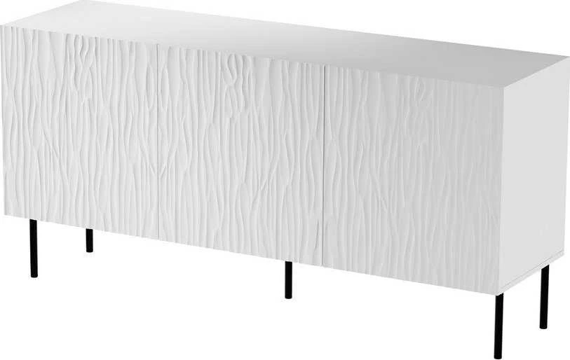 Cama Meble Saugojimo Spinta - Jungle 152x40,5x74,5, Balta, Juoda