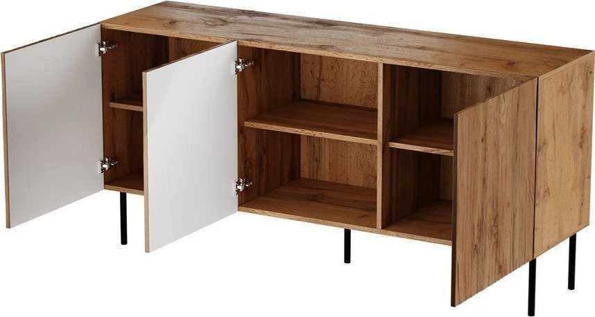 Cama Meble Baldai - JUNGLE Komoda 152x40,5x74,5 Ąžuolo Wotan Juoda