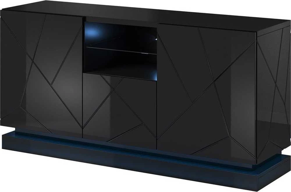 Cama Meble Komoda - QIU 2D1K 150x41,5x75 Juoda