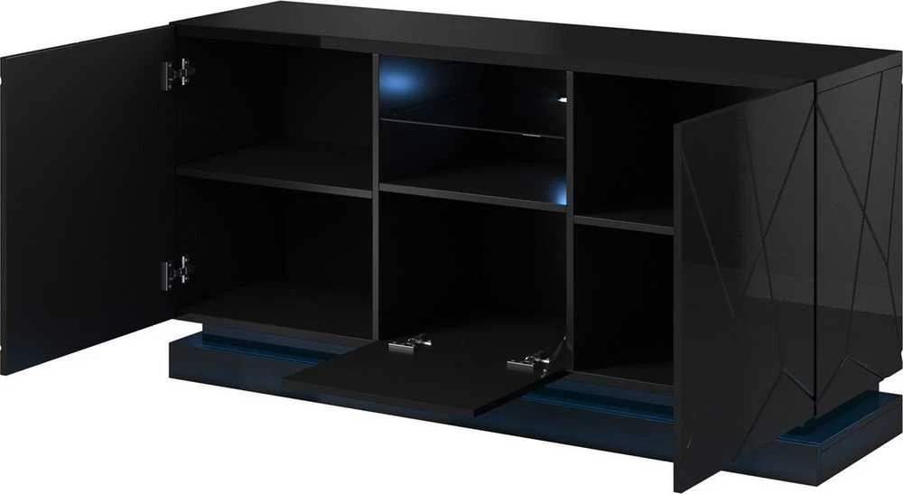 Cama Meble Komoda - QIU 2D1K 150x41,5x75 Juoda