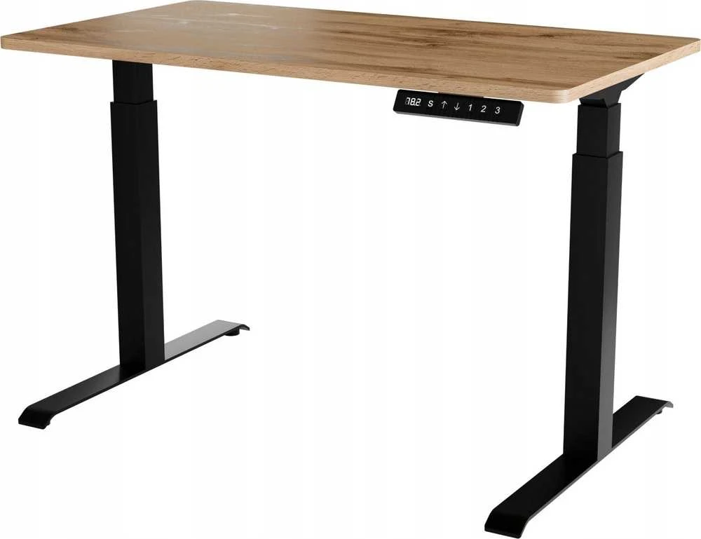 Cama Meble Stovimas Rašomasis Stalas - Moon 121x67x72-120 Juodas/Rudas