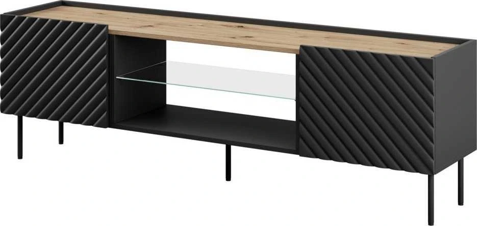 Laikiklis Cama Meble Televizoriaus Spintelė - Ef Onda 180x40x39-58 Juoda