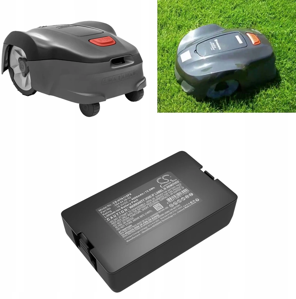Cameron Sino Technology Gardena Automower 305 310 320 315 315X 115H 420 520 Sileno 18V 4000mAh Li-Ion vejapjovių atsarginis akumuliatorius