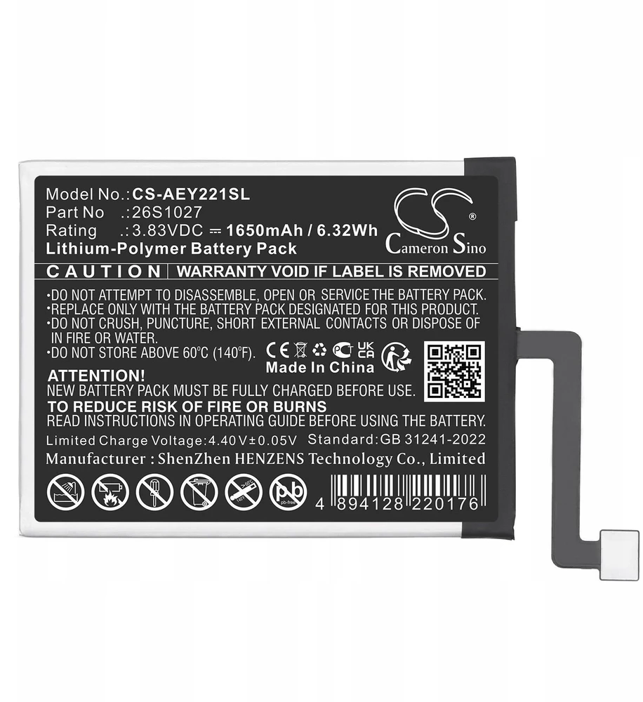 Cameron Sino Akumuliatorius Bateria Typ 26s1027 A 58-000426, skirta Amazon Kindle Paperwhite 11th / Cs-aey221sl