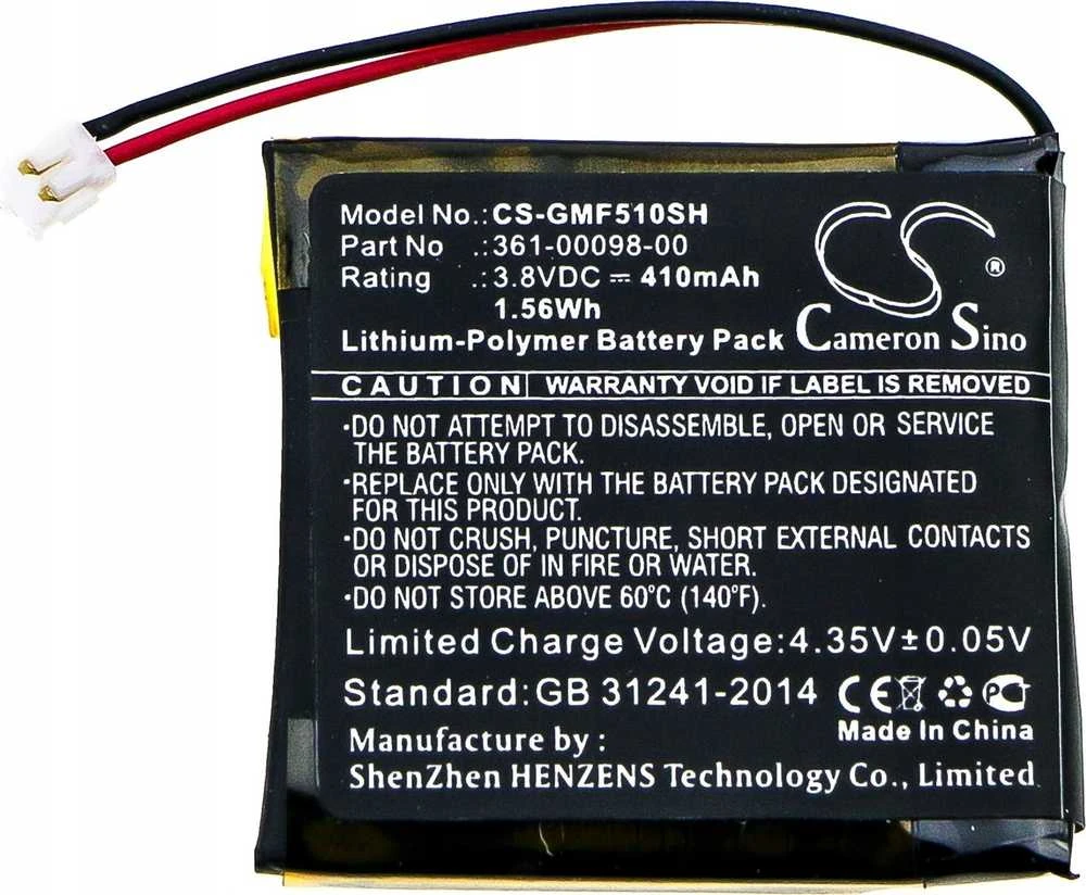 Cameron Sino Akumuliatorius Bateria 361-00098-00 Do Išmanusis laikrodis Garmin Fenix 5x / 5x Running / Cs-gmf510sh
