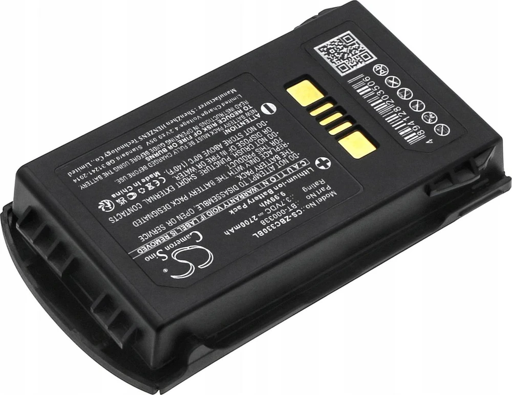 Cameron Sino Technology Akumuliatorius skaitytuvui Zebra MC33 MC330 MC3300 BT-000337 BT-000338 BTRY-MC33-27MA-01 3,7 V 2700 mAh Li-Ion