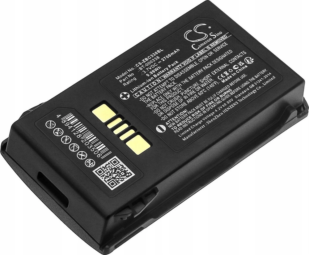 Cameron Sino Technology Akumuliatorius skaitytuvui Zebra MC33 MC330 MC3300 BT-000337 BT-000338 BTRY-MC33-27MA-01 3,7 V 2700 mAh Li-Ion