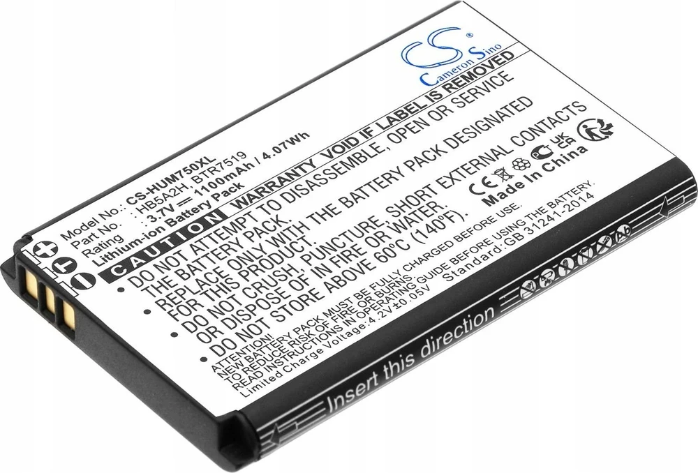 Cameron Sino Akumuliatorius Bateria Typ Hb5a2h Btr7519 Do Huawei E5220 E5331 M570 M750 M228 / Cs-hum750xl