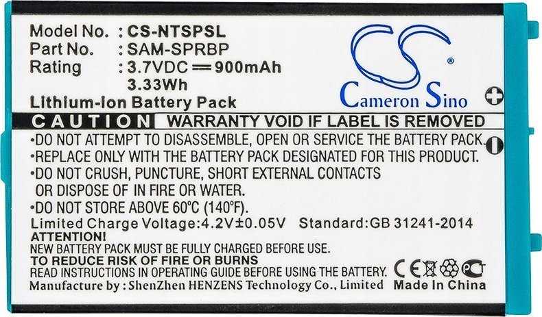 Cameron Sino Akumuliatorius Bateria Typ Sam-sprbp Ags-003 Do Nintendo Advance Gba Sp Ags-001 / Cs-ntspsl