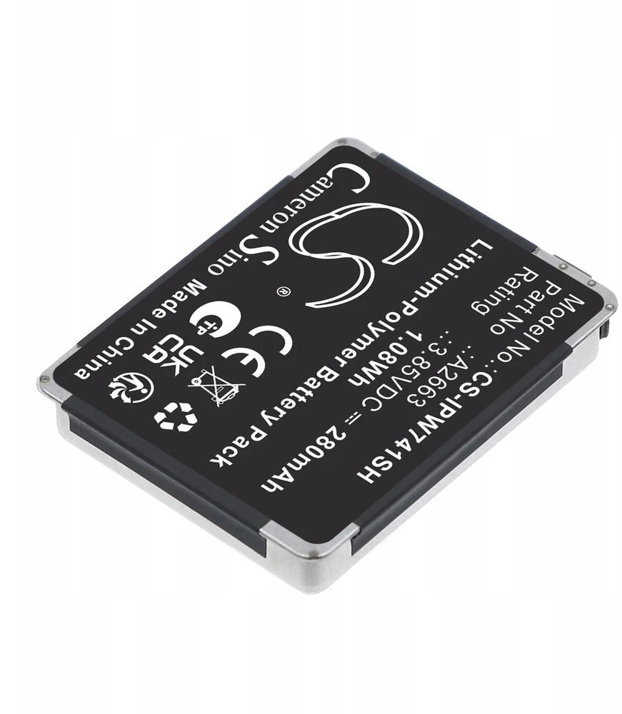 Cameron Sino Baterija akumuliatorius tipas A2663 Apple Watch Series S7 41mm A2473 A2475 A2476 / Cs-ipw741sh (SB11851)