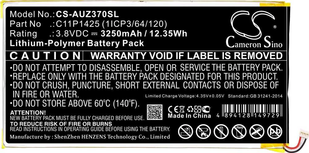 Cameron Sino Akumuliatorius Bateria Typu 0b200-01510100 C11p1425 Do Asus Zenpad 7.0 Z370 M700 / Cs-auz370sl