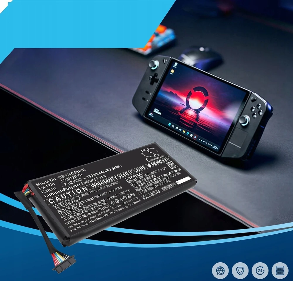 Cameron Sino Akumuliatorius Bateria Typu L13b2pk0 L23m2pk0 konsolei Lenovo Legion Go 8apu1 / Cs-lvg810sl